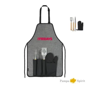 set bbq delantal grill